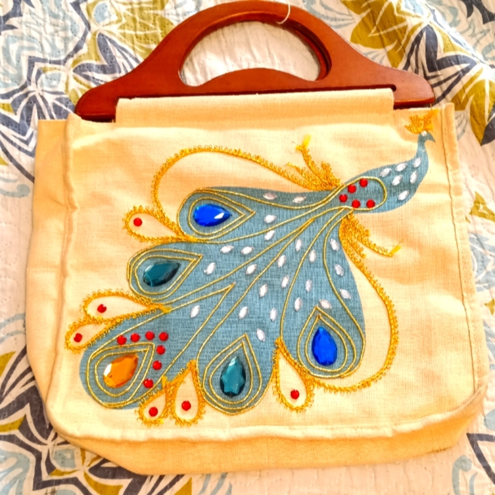 Vintage Peacock Handbag